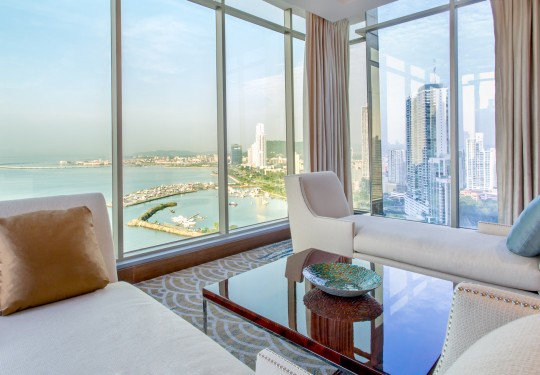 fotografo de interiores en panama - Ocean view suite, Hilton hotel, Panama city